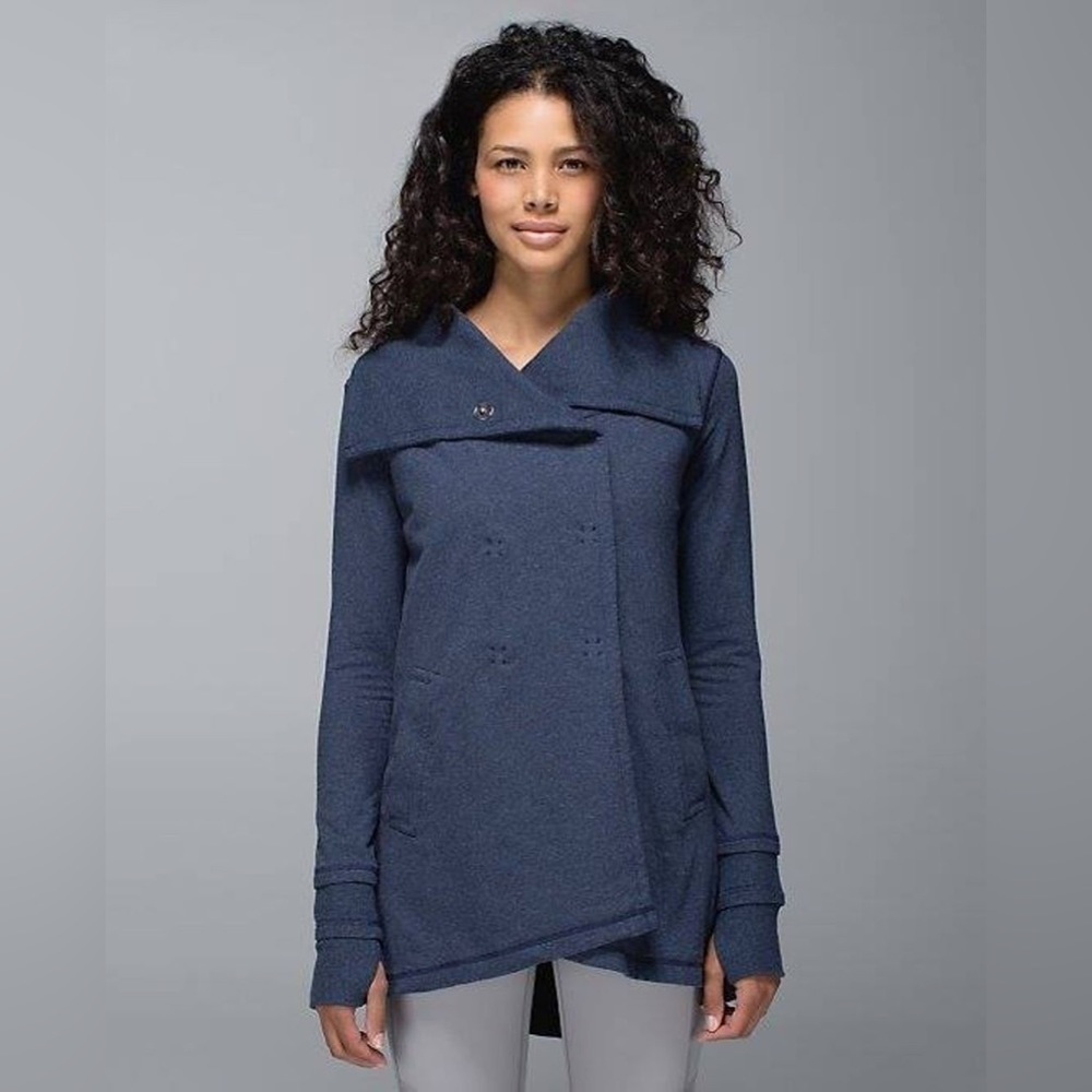 Lululemon Gratitude Wrap Heathered Cadet Blue (AU release) Stretch French Terry